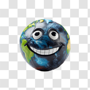 World Smile Day - Smiling Earth Cartoon Transparent PNG