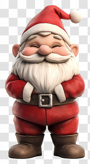 Christmas Gnome - Santa Claus Holiday Character Artwork Transparent PNG
