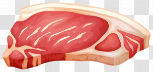 Raw Meat - Raw Steak With Marbling Illustration Transparent PNG