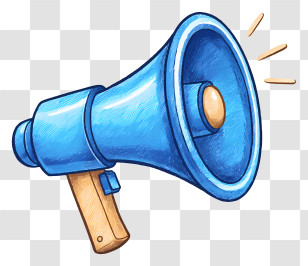 Megaphone Icon - Blue Megaphone Illustration Transparent PNG