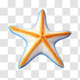 Starfish - White And Orange Striped Starfish Transparent PNG