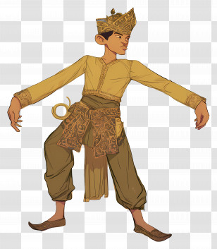 Indonesian Male - Character In Traditional Costume Transparent PNG
