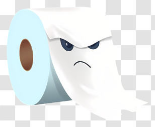 Toilet Paper - Angry Toilet Paper Roll Cartoon Transparent PNG