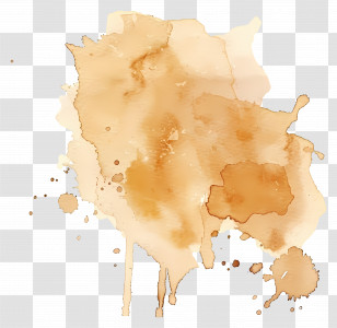 Beige Watercolor Stain - Brown Color Watercolor Stain Transparent PNG