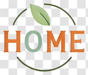 Home Logo - Eco Home Logo With Leaf Transparent PNG