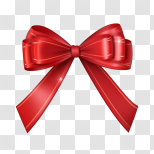 Ribbon
 - Elegant Red Ribbon Bow For Decorations Transparent PNG
