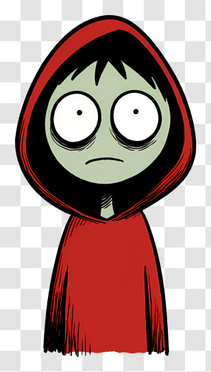 Haunted Child - Hooded Cartoon Character Transparent PNG