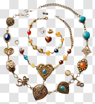 Necklace - Vintage Jewelry Collection Transparent PNG