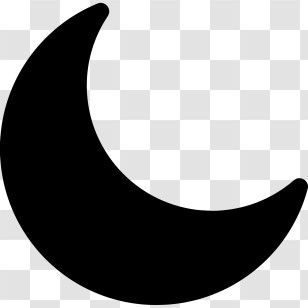 Crescent - Black Crescent Moon Symbol Transparent PNG