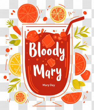 National Bloody Mary Day - Bloody Mary Cocktail Illustration Transparent PNG
