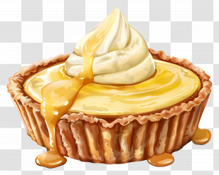 Custard Tart - Delicious Cream Tart Transparent PNG