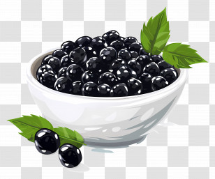 Caviar Day - Bowl Of Fresh Blackberries Transparent PNG