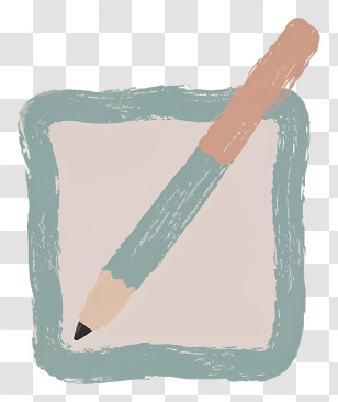 Pencil - Pencil And Paper In Flat Cartoon Style Transparent PNG