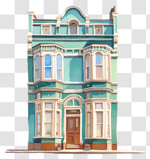 Victorian Building - Victorian Style House Transparent PNG