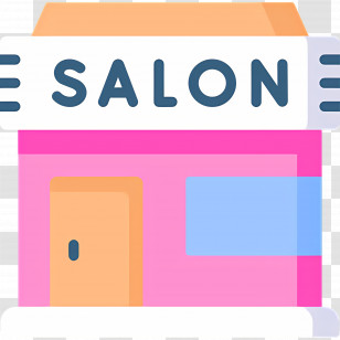 Beauty Salon - Colorful Salon Building Transparent PNG