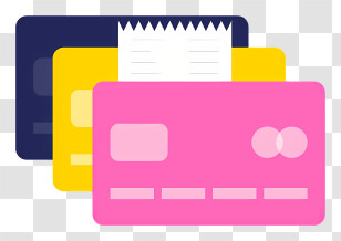 Credit Cards - Colorful Credit Cards For Payment Transparent PNG