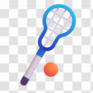 Lacrosse Emoji - Tennis Racket And Ball Transparent PNG