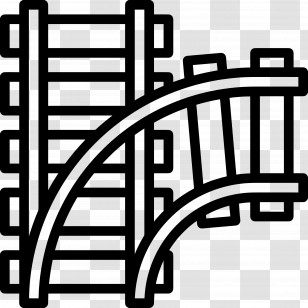 Train Tracks - Railway Tracks With Switch Transparent PNG