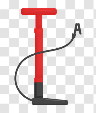 Icon - Red Bicycle Pump For Tire Inflation Transparent PNG
