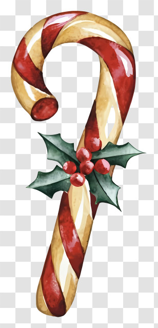 Candy Cane - Christmas Candy Cane Transparent PNG