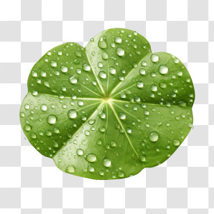 Leaf
 - Leaf With Fresh Water Droplets Transparent PNG