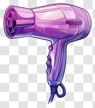 Hair Dryer - Purple Electric Hairdryer With Modern Design Transparent PNG