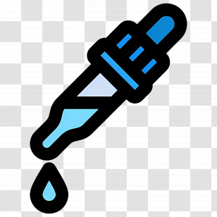 Eye Dropper Tool - Illustrated Black Dropper With Liquid Transparent PNG