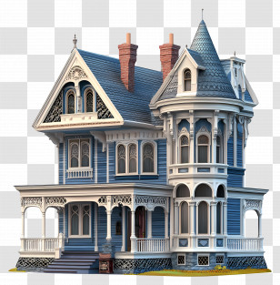 Victorian House - Elegant Victorian House Transparent PNG