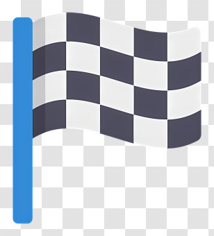 Racing Flags - Black And White Checkered Racing Flag Transparent PNG
