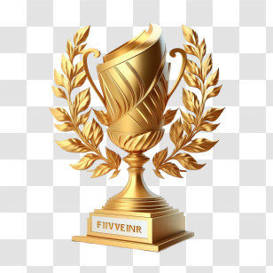 Trophy Cup
 - Golden Trophy With Laurel Leaves Transparent PNG