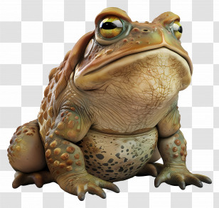 Cartoon Toad - Realistic Toad Illustration Design Transparent PNG