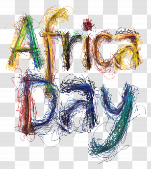 Africa Day - Colorful Africa Day Text Transparent PNG