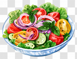Vegetable Salad - Fresh Vegetable Salad Bowl Transparent PNG