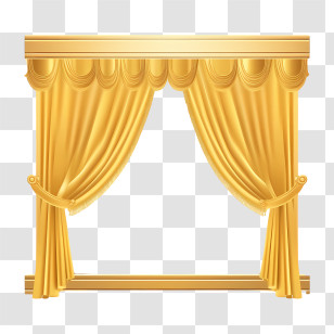 Gold Curtain - Golden Curtains For Luxurious Home Decor Transparent PNG