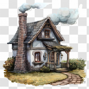 Cute Doodle House - Small Cute Doodle House Transparent PNG