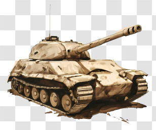Cartoon Tank - Camouflage Tank Illustration Transparent PNG