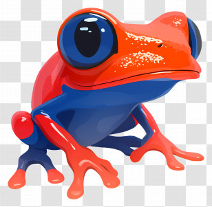 Poison Dart Frog - Colorful Frog Illustration Transparent PNG