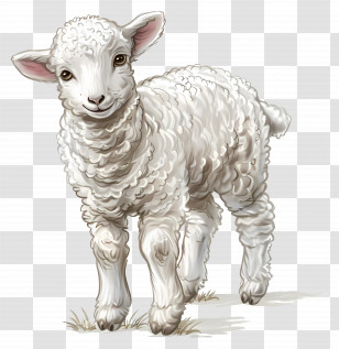 White Lamb - White Lamb Illustration Transparent PNG