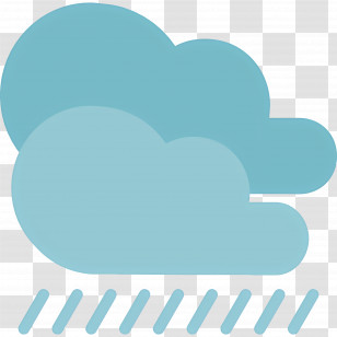 Raining Cloud - Stormy Cloud With Falling Rain Icon Transparent PNG