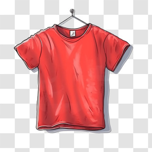 T Shirt
 - Red T-shirt For Casual Wear Transparent PNG