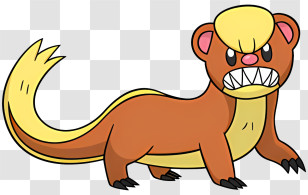 Yungoos - Fierce Cartoon Animal With Sharp Teeth Transparent PNG
