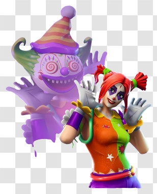 Fortnite - Colorful Clown Character Transparent PNG