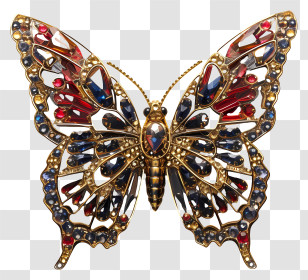 Learn About Butterflies Day - Ornamental Jewel-Like Butterfly Design Transparent PNG
