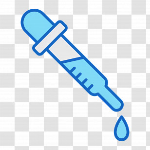 Eye Dropper Tool - Blue Dropper Illustration With Liquid Drop Transparent PNG