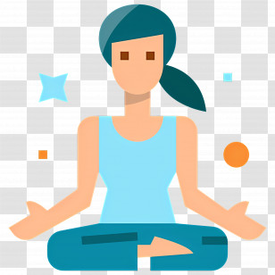 Meditation - Yoga Woman In Meditation Pose Illustration Transparent PNG