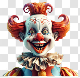 Clown - Creepy Clown Illustration Transparent PNG