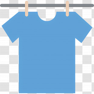 Hanging Cloth - Blue T-shirt Hanging Transparent PNG