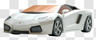 Lamborghini Car - Orange Sports Car Illustration Transparent PNG