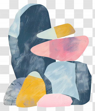 Stone - Colorful Abstract Rocks Art Transparent PNG