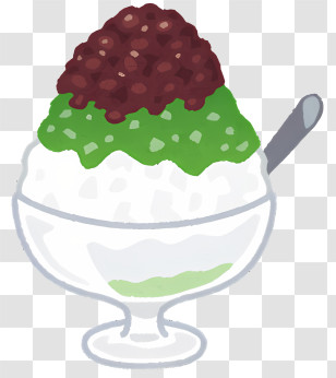 Icon - Shaved Ice Dessert With Toppings Transparent PNG